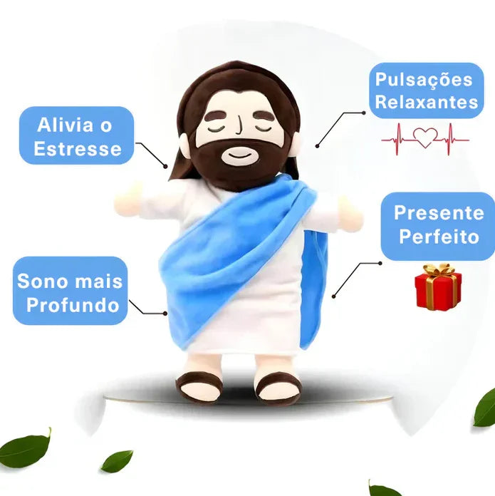 Pelucia Jesus Com Respiração e Luz
